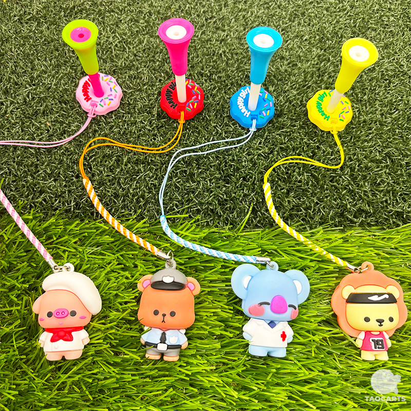 新款高尔夫球TEE可爱动物玩偶球钉带球钉...